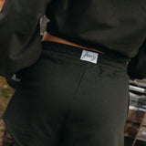 Fancy Fleece Lined Shorts - Evergreen