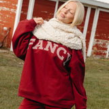 Fancy Fleece Cuffed Leg Sweatpants - Rich Burgundy