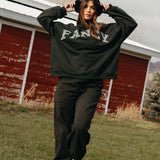 (PREORDER) Fancy Oversized Fleece Striped Mockneck - Evergreen