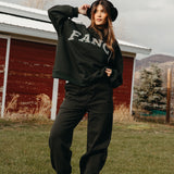 (PREORDER) Fancy Oversized Fleece Striped Mockneck - Evergreen