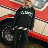 (PREORDER) Fancy Oversized Fleece Varsity Mockneck - Evergreen
