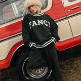 (PREORDER) Fancy Oversized Fleece Varsity Mockneck - Evergreen