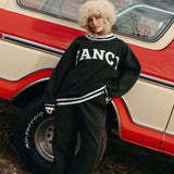 (PREORDER) Fancy Oversized Fleece Varsity Mockneck - Evergreen