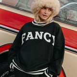 (PREORDER) Fancy Oversized Fleece Varsity Mockneck - Evergreen