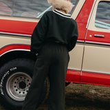 (PREORDER) Fancy Oversized Fleece Varsity Mockneck - Evergreen