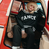 (PREORDER) Fancy Oversized Fleece Varsity Mockneck - Evergreen
