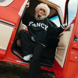 (PREORDER) Fancy Oversized Fleece Varsity Mockneck - Evergreen