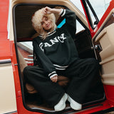 (PREORDER) Fancy Oversized Fleece Varsity Mockneck - Evergreen