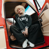 (PREORDER) Fancy Oversized Fleece Varsity Mockneck - Evergreen