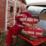 Fancy Oversized Fleece Varsity Mockneck - Jolly Berry