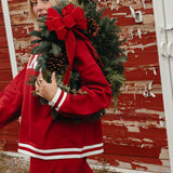 Fancy Oversized Fleece Varsity Mockneck - Jolly Berry