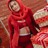 Fancy Fit Flow Front Zip Jacket -  Jolly Berry