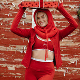 Fancy Fit Flow Front Zip Jacket -  Jolly Berry