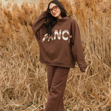 Fancy Fleece Wide Leg Sweatpants - Desert Sand Brown