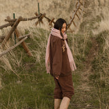 Fancy Oversized Fleece Mockneck - Desert Sand Brown