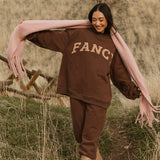 Fancy Oversized Fleece Mockneck - Desert Sand Brown