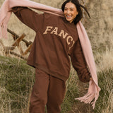 Fancy Oversized Fleece Mockneck - Desert Sand Brown