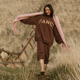 Fancy Oversized Fleece Mockneck - Desert Sand Brown