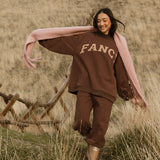 Fancy Oversized Fleece Mockneck - Desert Sand Brown