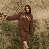 Fancy Oversized Fleece Mockneck - Desert Sand Brown