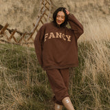 Fancy Oversized Fleece Mockneck - Desert Sand Brown
