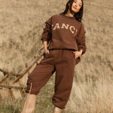 Fancy Oversized Fleece Mockneck - Desert Sand Brown