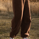 Fancy Fleece Cuffed Leg Sweatpants - Desert Sand Brown