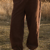 Fancy Fleece Cuffed Leg Sweatpants - Desert Sand Brown